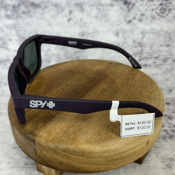 New Spy Helm Sunglasses Matte Plum Frame Happy Lens Purple Mirror 57-18-140 - Picture 6 of 13